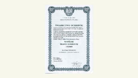 Bolesławiec Pottery Trademark Certificate
